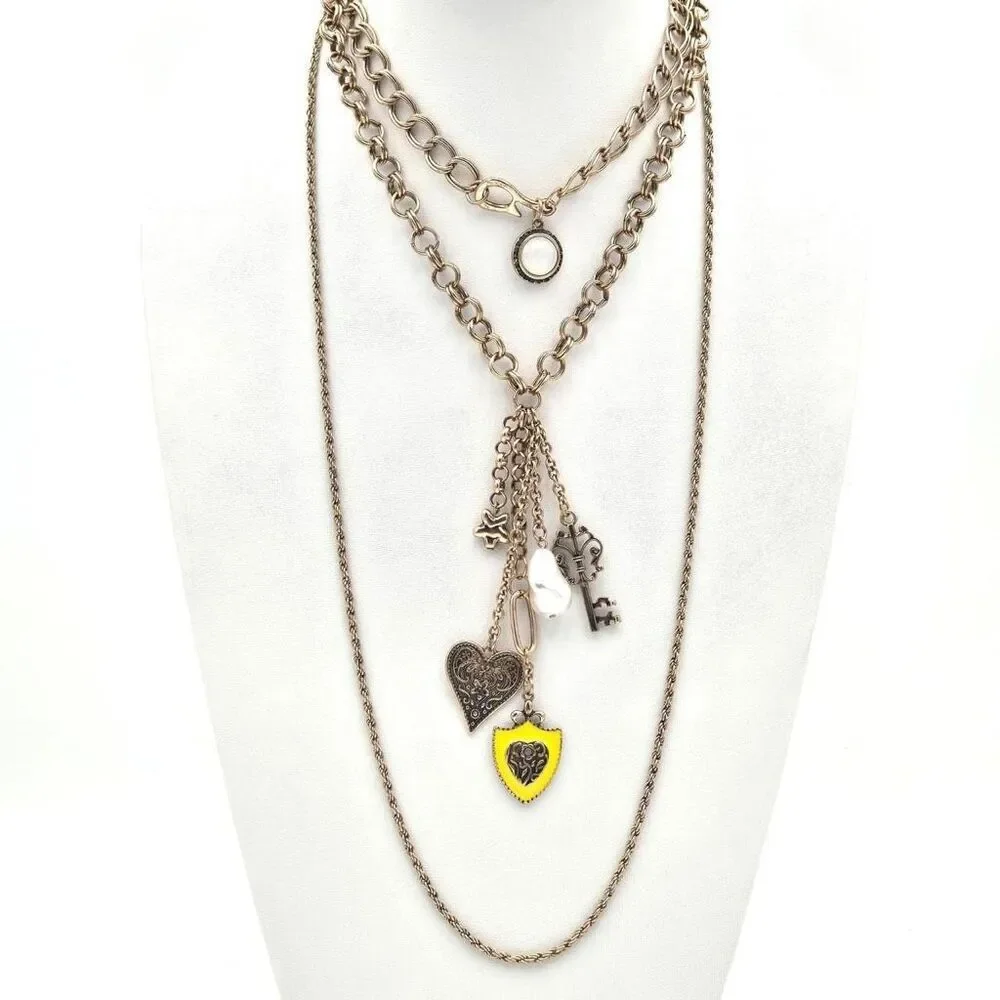 Free People Tate Layered Charm Necklace NWT